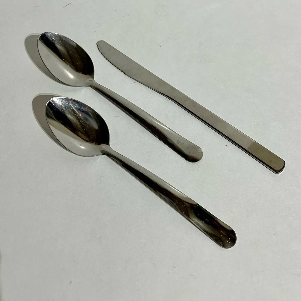 Tramontina Brazil Lot of 3 Stainless Replacement Silverware 2 Spoons 1 Knife